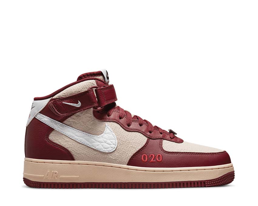 Nike Air Force 1 Mid Team Red / White - Pearl White - Black DO7045-600