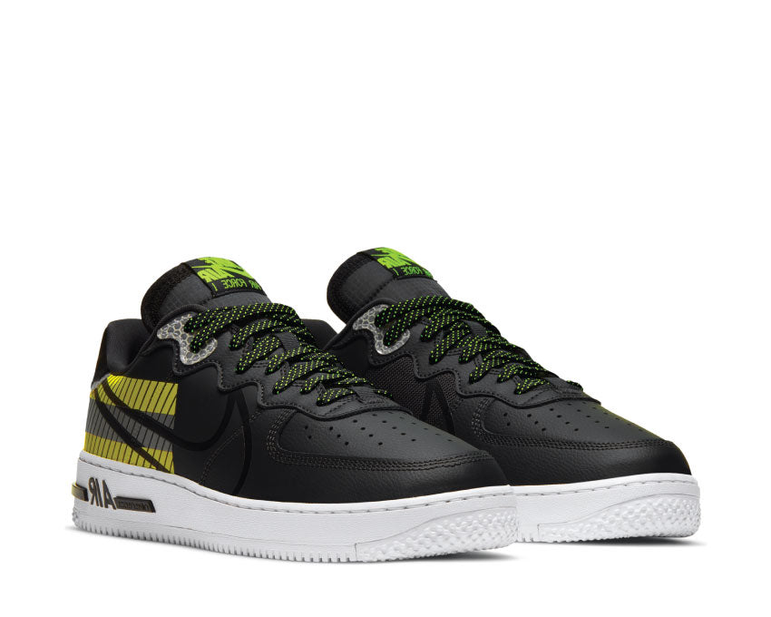 Nike Air Force 1 React LX Anthracite / Black - Volt - Habanero Red CT3316-003