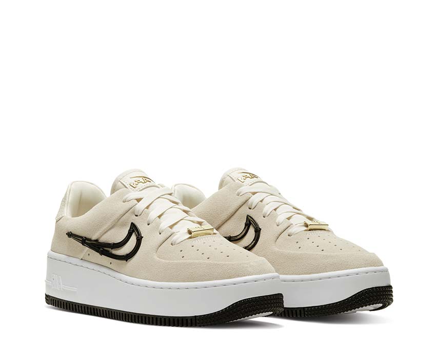 Nike Air Force 1 Sage Low LX Light Cream / Black - Metallic Gold - White CI3482-200
