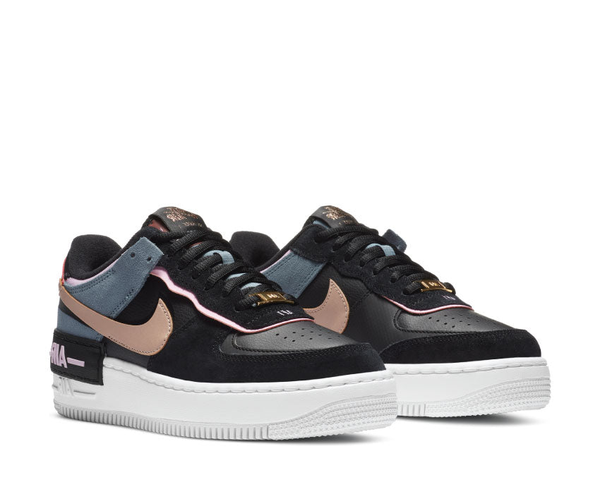 Nike Air Force 1 Shadow Black / Metallic Red Bronze - LT Arctic Pink CU5315-001