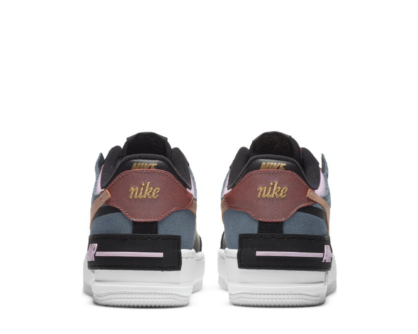 Nike Air Force 1 Shadow Black / Metallic Red Bronze - LT Arctic Pink CU5315-001