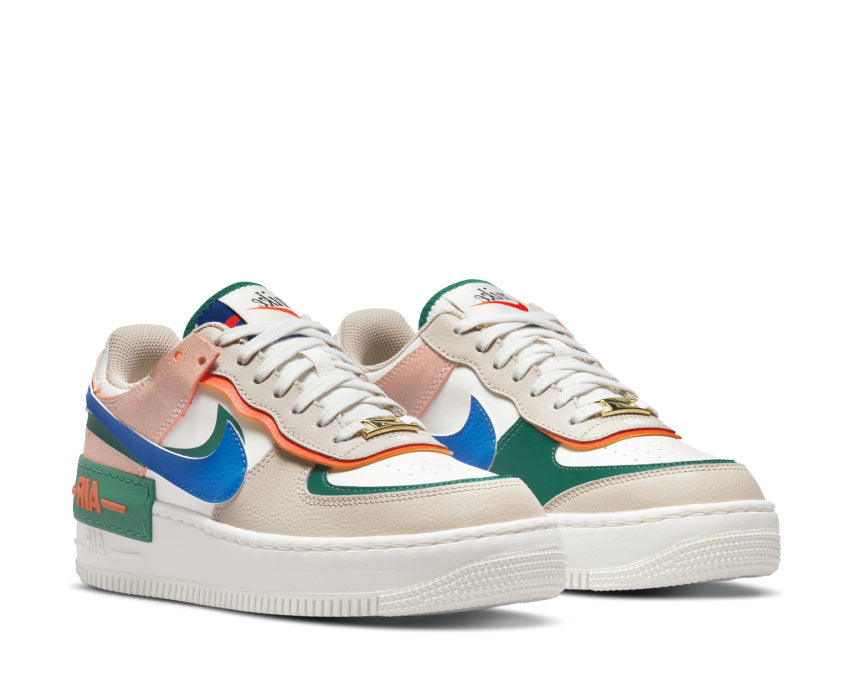 Nike Air Force 1 Shadow Sail / Signal Blue - Green Noise - Cream II CI0919-109