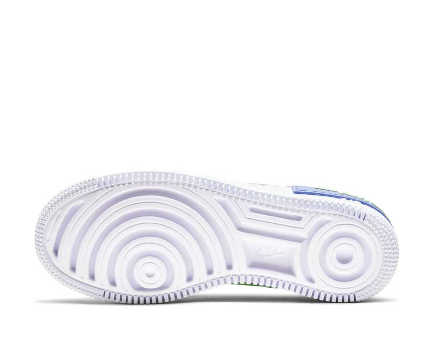 Nike Air Force 1 Shadow White / Barely Volt - Sapphire - Fire Pink CJ1641-100