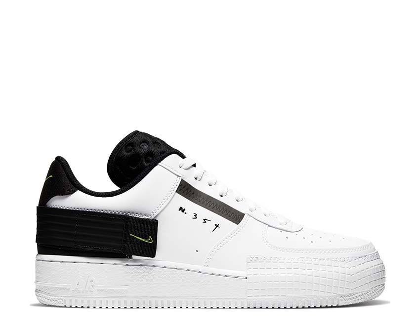Nike Air Force 1 Type White / Volt - Black - White AT7859-101