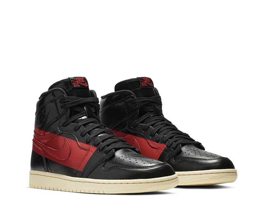 Jordan 1 Defiant Style Black Gym Red Muslin BQ6682-006