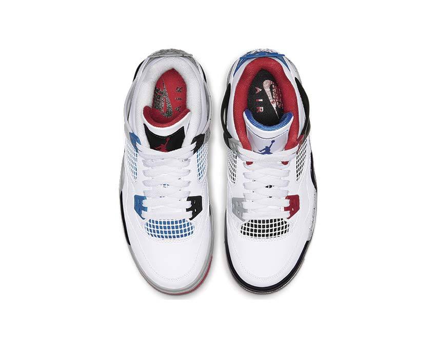 Air Jordan 4 Retro White / Military Blue - Fire Red - Tech Grey 408452-146