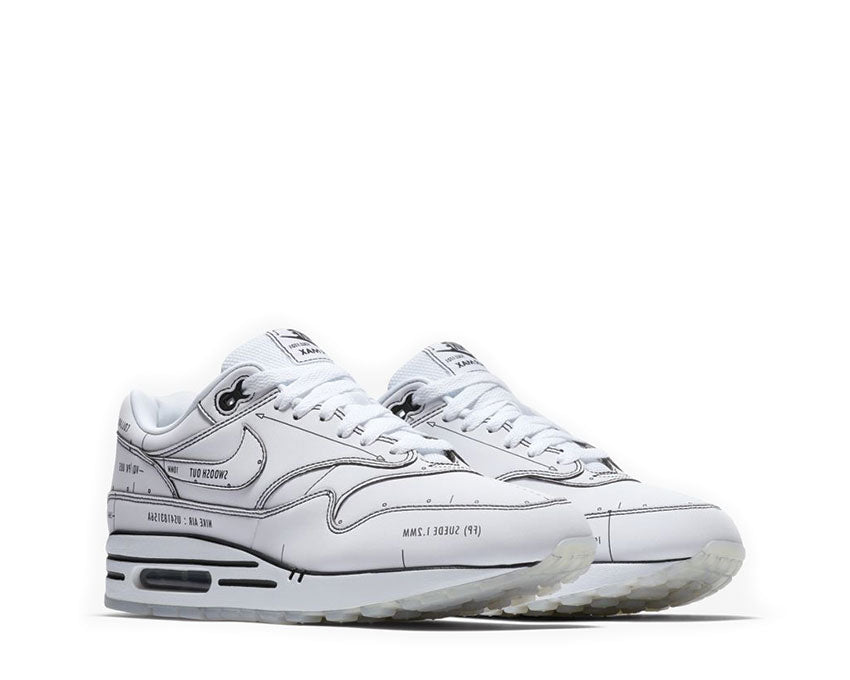 Nike Air Max 1 Tinker "Sketch To Shelf" Schematic White / White - Black CJ4286-100