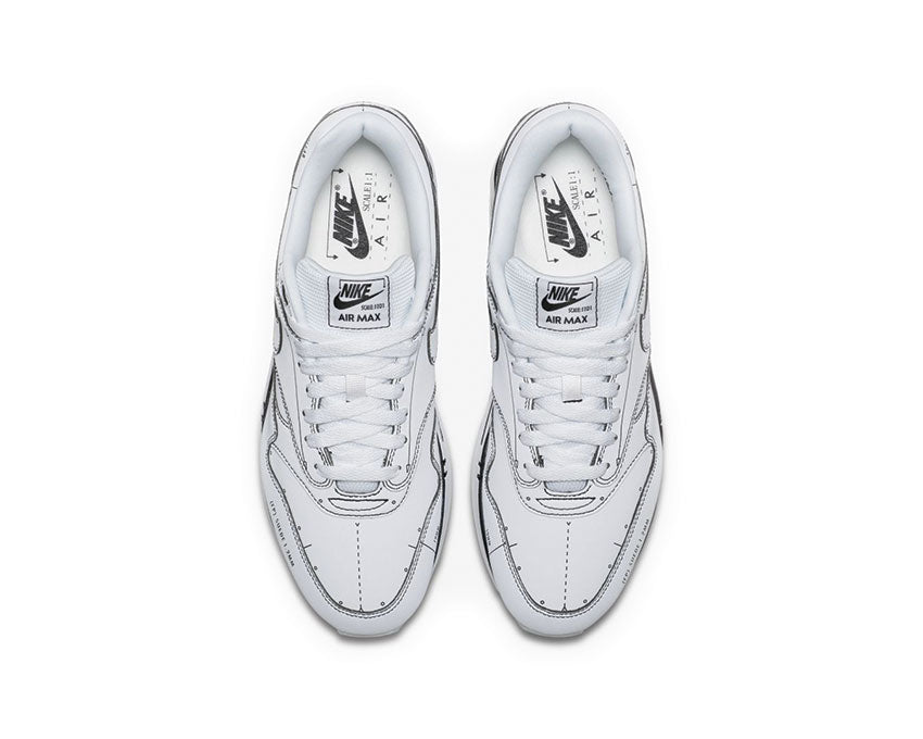Nike Air Max 1 Tinker "Sketch To Shelf" Schematic White / White - Black CJ4286-100
