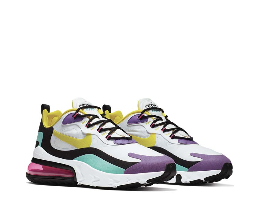 Nike Air Max 270 React White Dynamic Yellow Bright Violet AO4971-101
