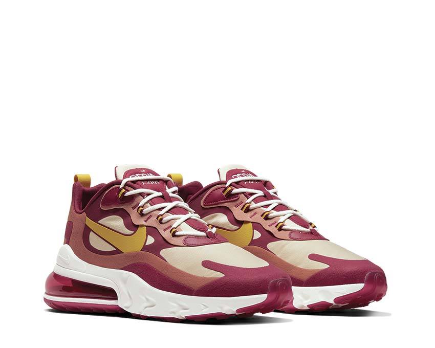 Nike Air Max 270 React Noble Red / Dark Sulfur - Team Gold AO4971-601