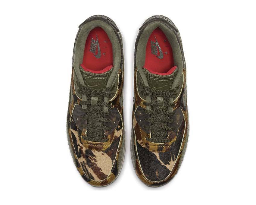 Nike Air Max 90 Cargo Khaki / Cargo Khaki - University Red CU0675-300