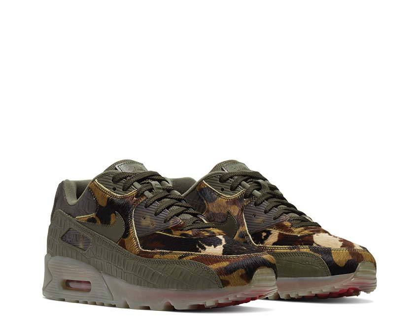 Nike Air Max 90 Cargo Khaki / Cargo Khaki - University Red CU0675-300