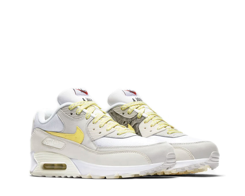 Nike Air Max 90 Premium QS Side A White / Lemon Frost - Light Bone CI6394-100