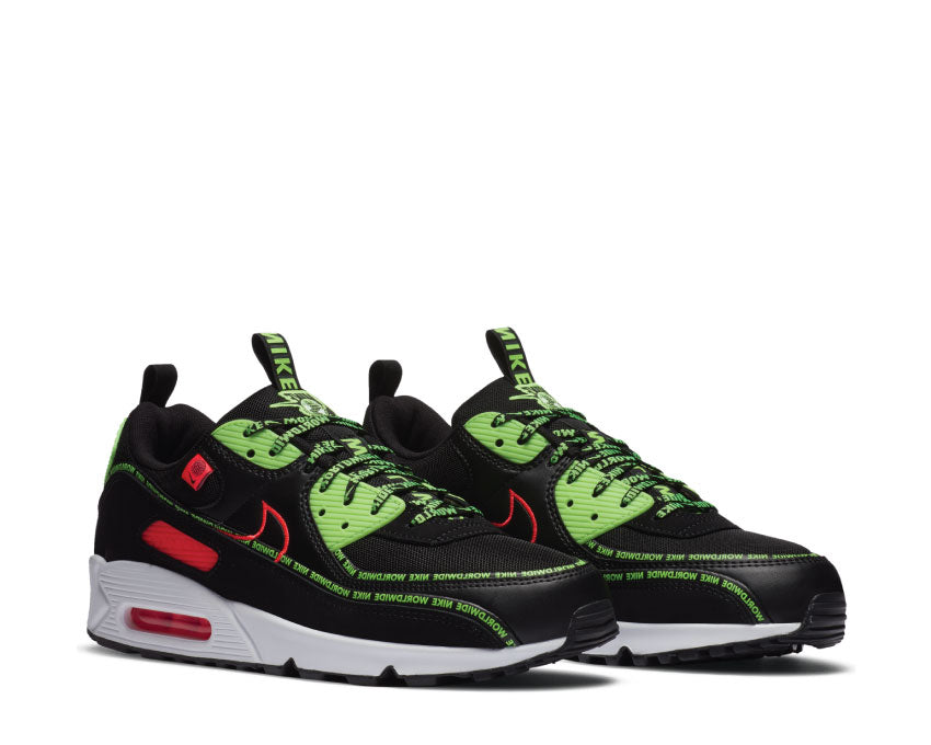 Nike Air Max 90 SE Black / Flash Crimson - Green Strike - White CK6474-001