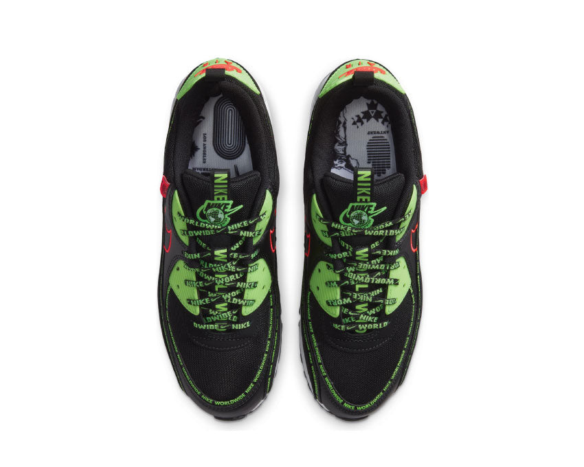 Nike Air Max 90 SE Black / Flash Crimson - Green Strike - White CK6474-001