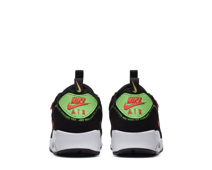 Nike Air Max 90 SE Black / Flash Crimson - Green Strike - White CK6474-001