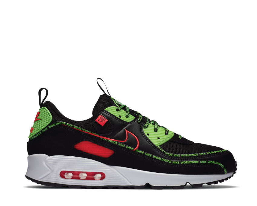 Nike Air Max 90 SE Black / Flash Crimson - Green Strike - White CK6474-001