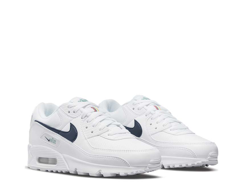 Nike Air Max 90 White / Thunder Blue - Green Noise - Pollen DH1316-101