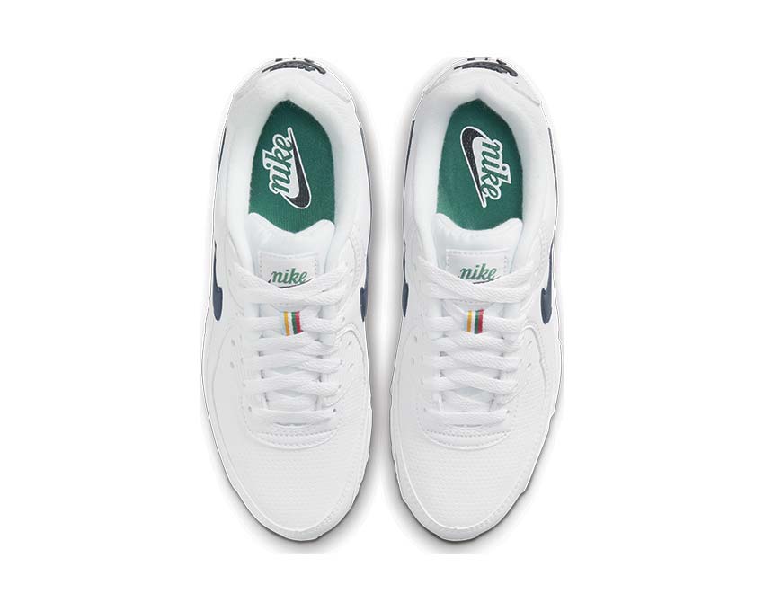Nike Air Max 90 White / Thunder Blue - Green Noise - Pollen DH1316-101
