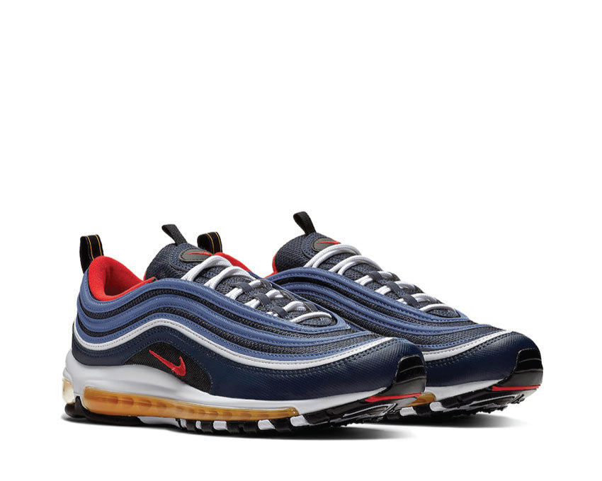 Nike Air Max 97 Midnight Navy Habanero Red Black White 921826 403