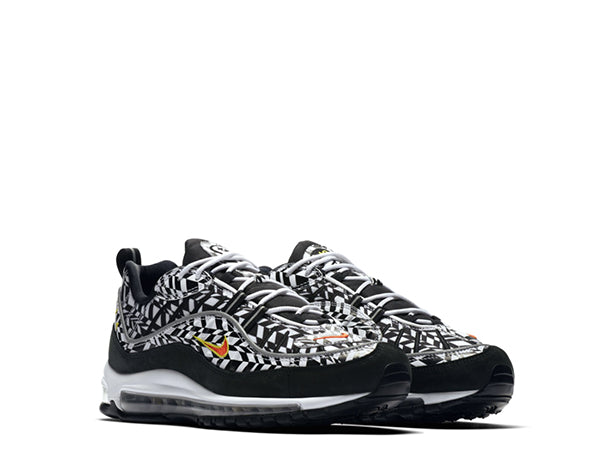 Nike Air Max 98 White Team Orange Black AQ4130-100
