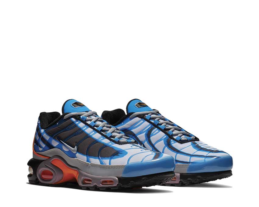 Nike Air Max Plus PRM Photo Blue Wolf Grey Orange Peel Black 815994-400