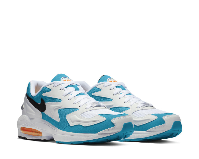 Nike Air Max2 Light White Black Blue Lagoon Laser Orange AO1741-100