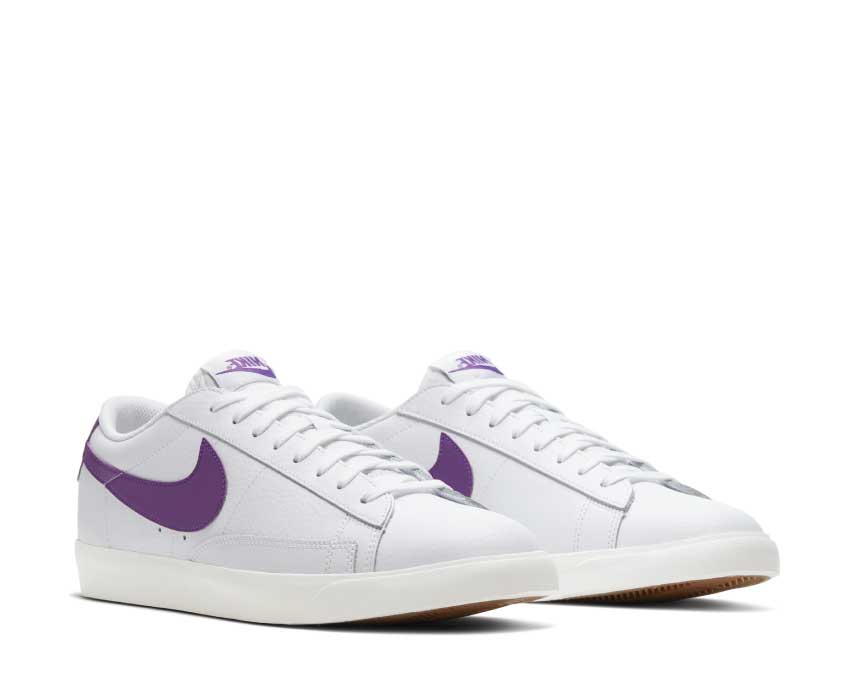 Nike Blazer Low Leather White / Voltage Purple - Sail CI6377-103
