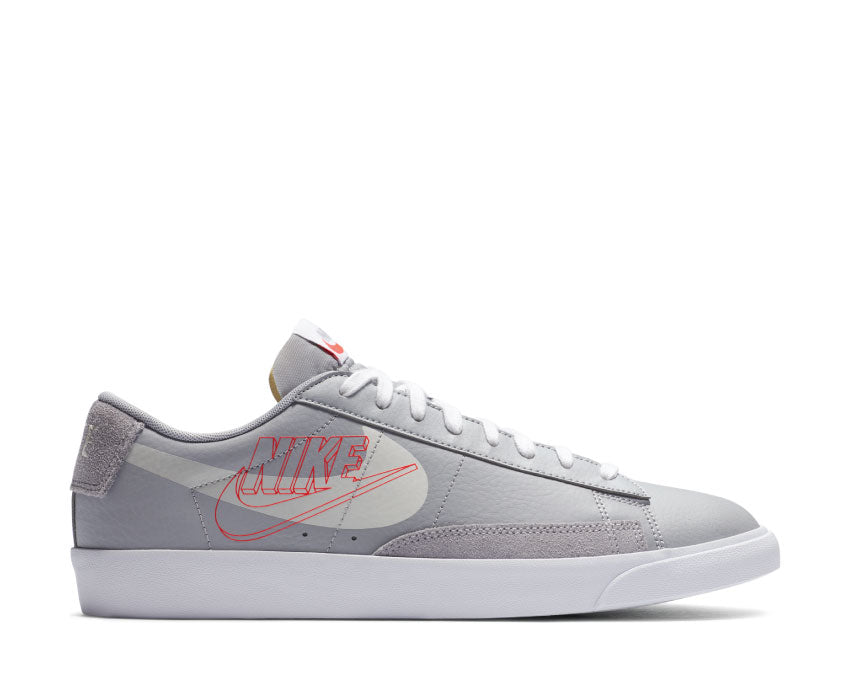 Nike Blazer Low Wolf Grey / Sail - Bright Crimson - White DA4652-001