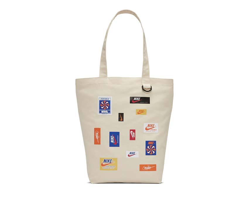 Nike Heritage Tote Bag Natural / Safety Orange BA6447-120