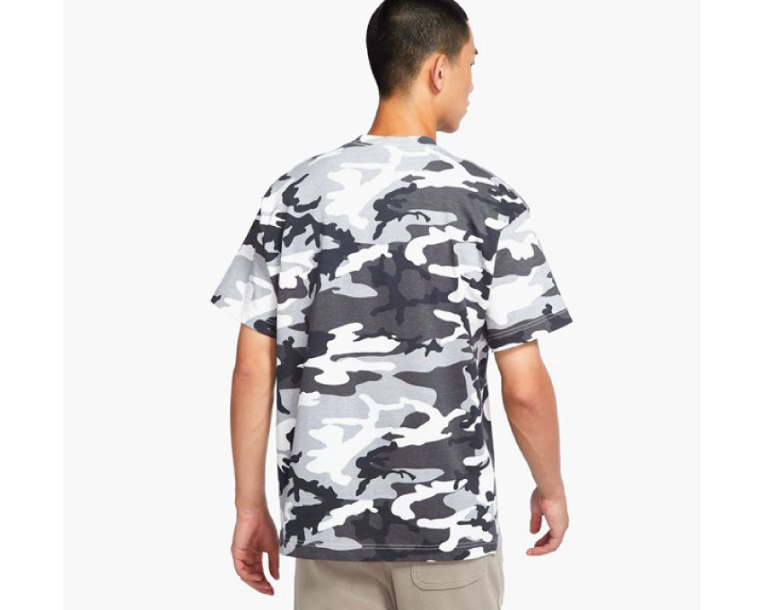 Nike NRG Solo Swoosh Tee Camo — vue de dos coton jersey camo gris