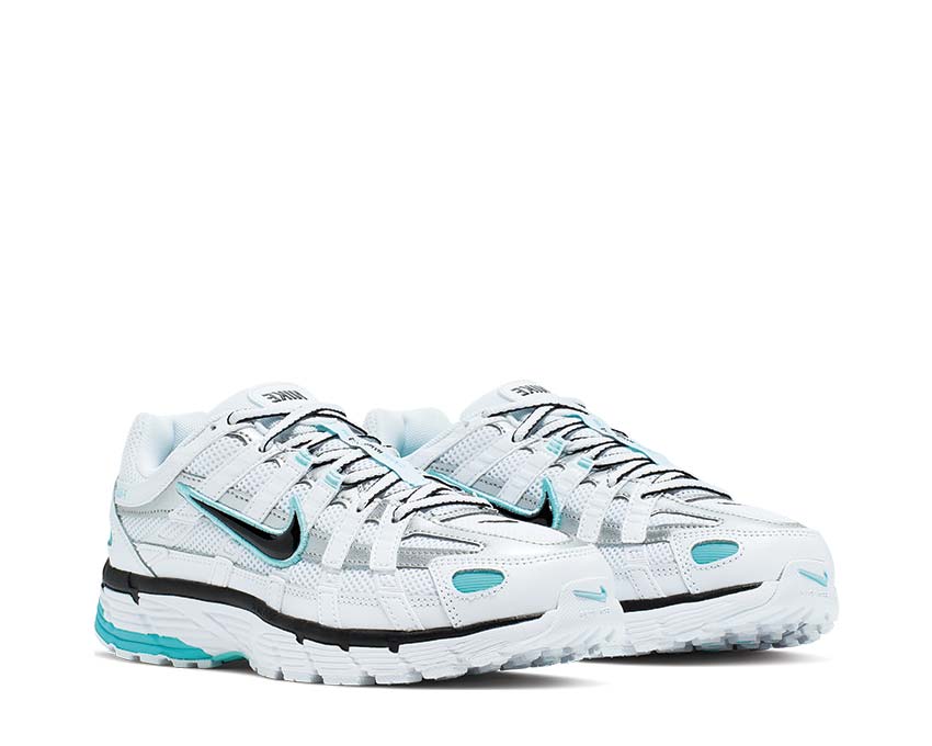 Nike P-6000 W White Black Metallic Silver Light Aqua BV1021-104