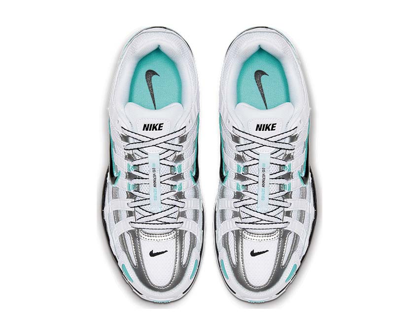 Nike P-6000 W White Black Metallic Silver Light Aqua BV1021-104