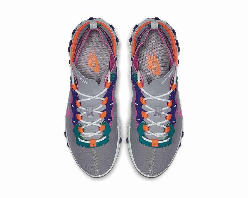 Nike React Element 55 Wolf Grey Laser Fuchsia Hyper Crimson BQ2728-006