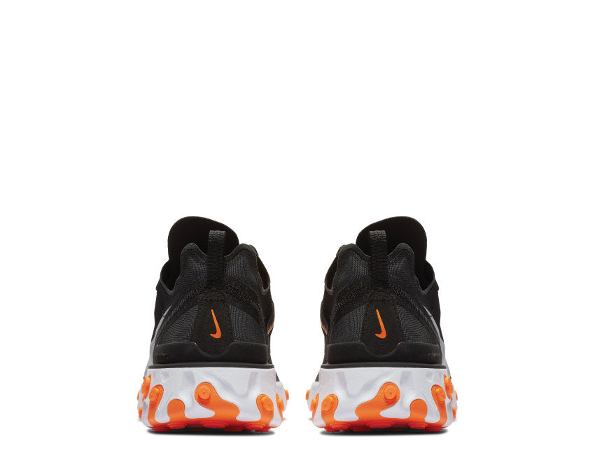 Nike React Element 55 Black Wolf Grey Total Orange White BQ6166 006