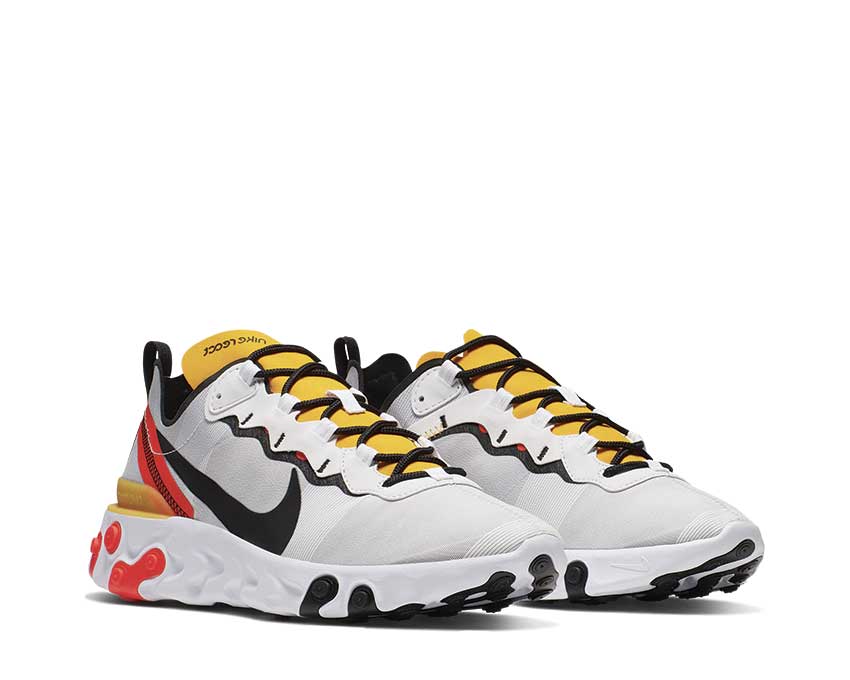 Nike React Element 55 White Black Bright Crimson BQ6166-102