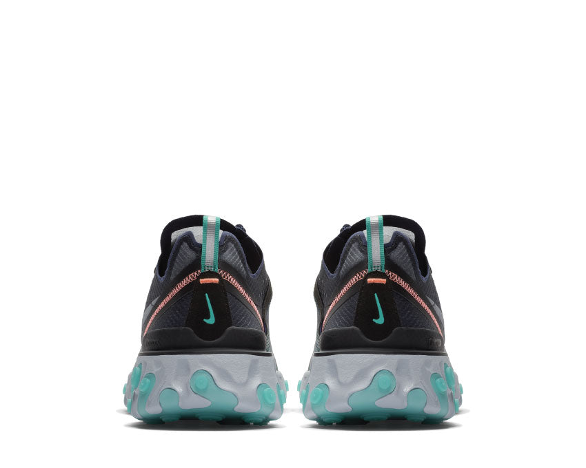 Nike React Element 87 Black Midnight Navy Neptune Green AQ1090-005
