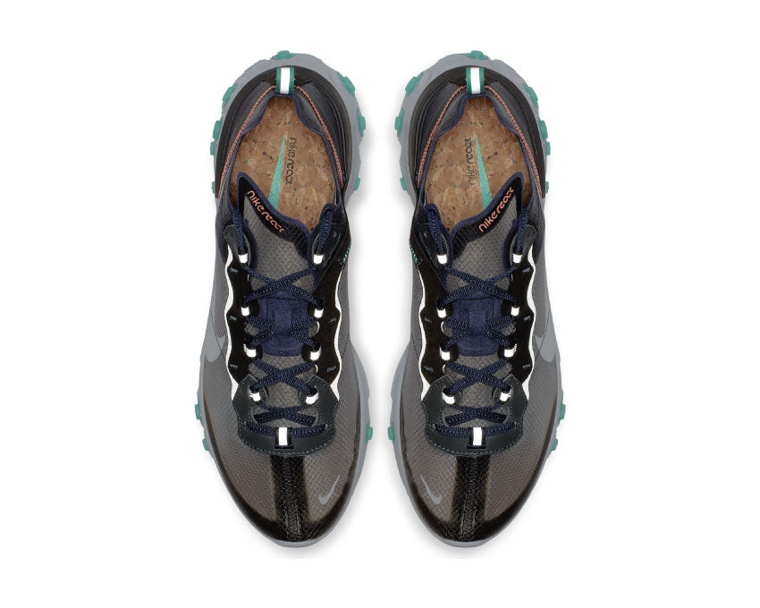 Nike React Element 87 Black Midnight Navy Neptune Green AQ1090-005