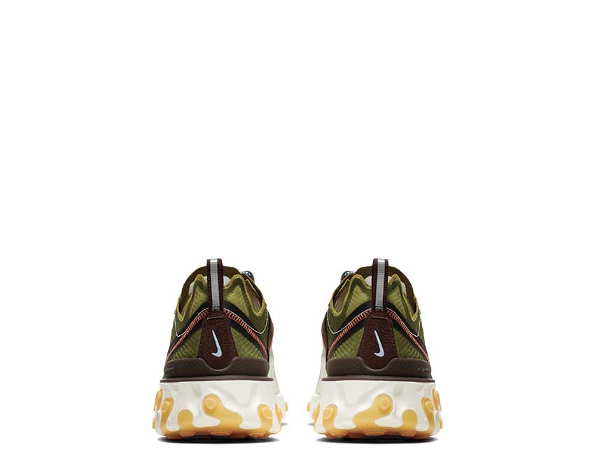 Nike React Element 87 Moss Black El Dorado Deep Royal Blue AQ1090-300