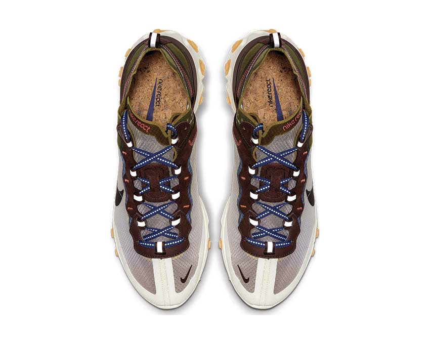 Nike React Element 87 Moss Black El Dorado Deep Royal Blue AQ1090-300