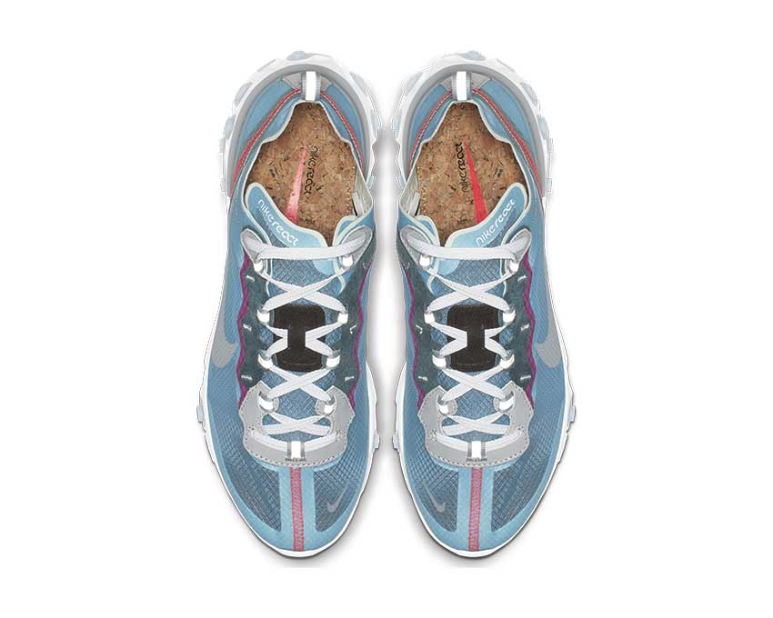Nike React Element 87 Royal Tint Black Wolf Grey Solar Red AQ1090-400