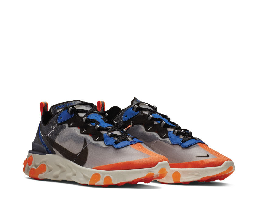 Nike React Element 87 Wolf Grey Black Thunder Blue AQ1090-004