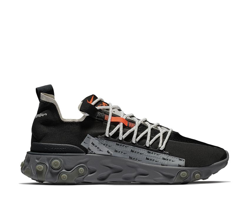 Nike React WR ISPA Black Metallic Silver Gunsmoke AR8555-001