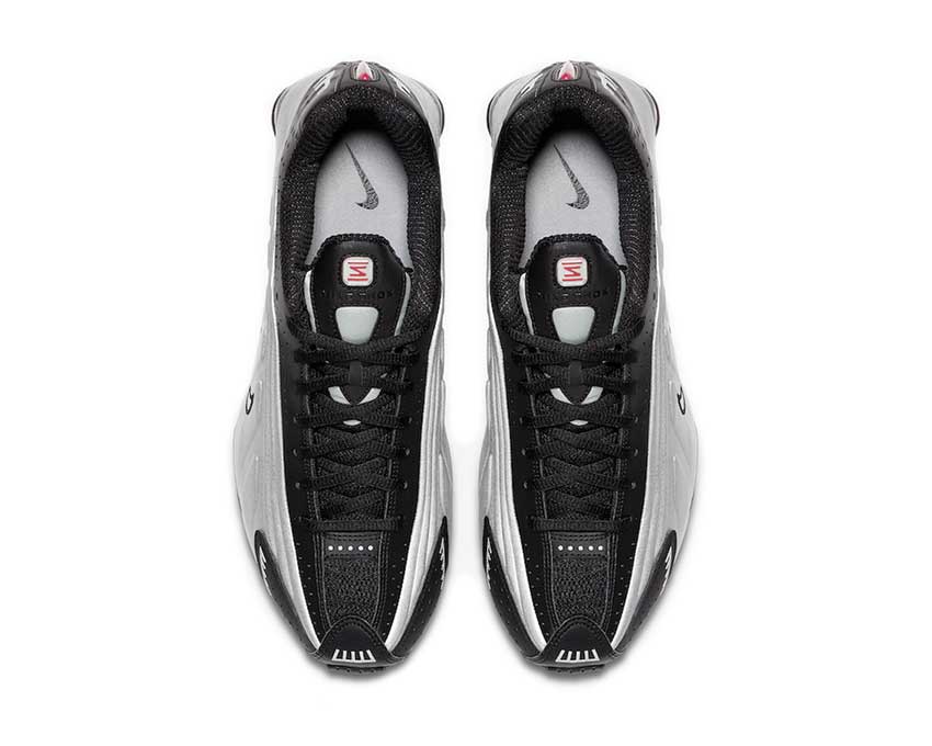 Nike Shox R4 Black Metallic Silver Max Orange BV1111-008