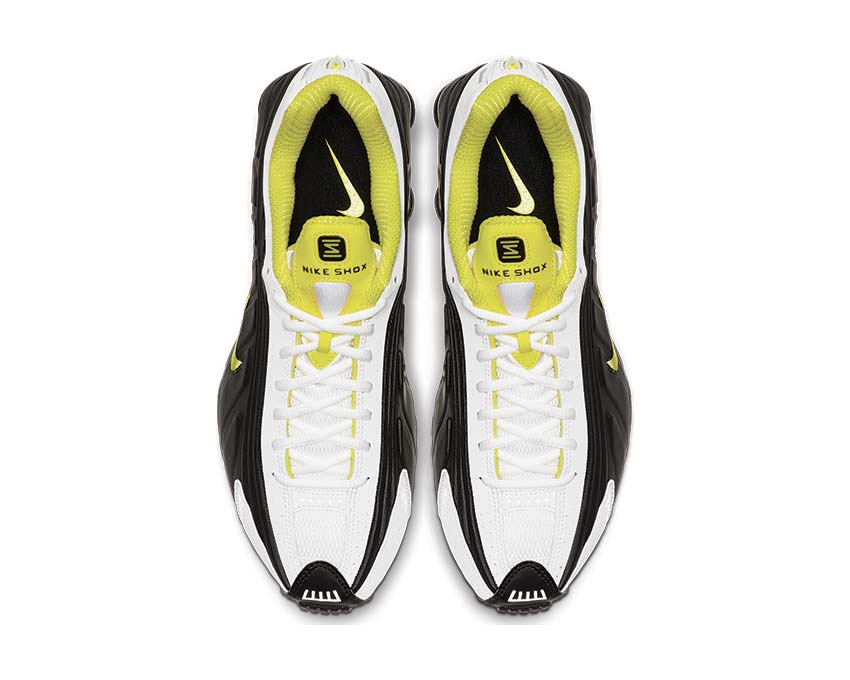 Nike Shox R4 Black Dynamic Yellow White 104265-048