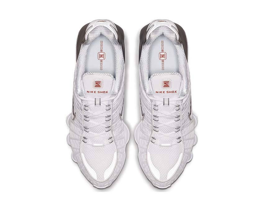 Nike Shox TL White Metallic Silver Max Orange AV3595-100