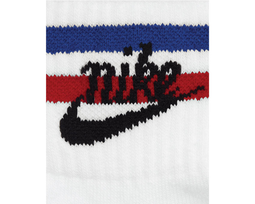 Nike U NSW Everyday Essential Socks White / Black - Game Royal - University Red DA2612-100