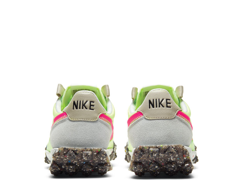 Nike Waffle Racer Crater Foam Barely Volt / Pink Blast - Black CT1983-700