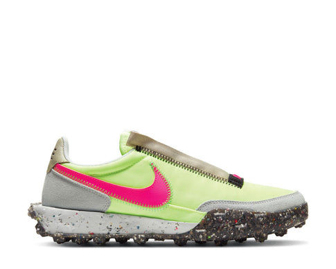 Nike Waffle Racer Crater Foam Barely Volt / Pink Blast - Black CT1983-700