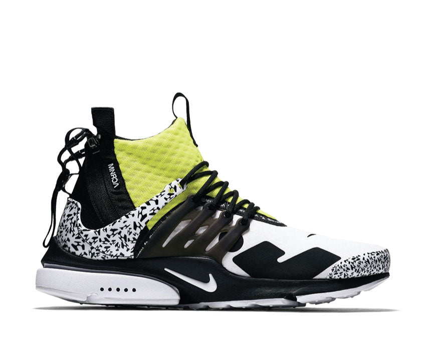 Nike x acronym air presto mid 2025 white/ black-dynamic yellow